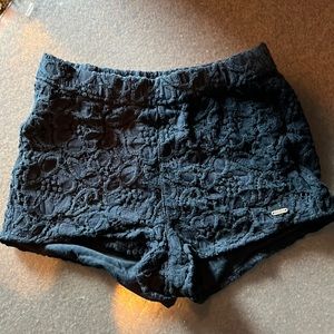 Dark blue hollister lace shorts, size small